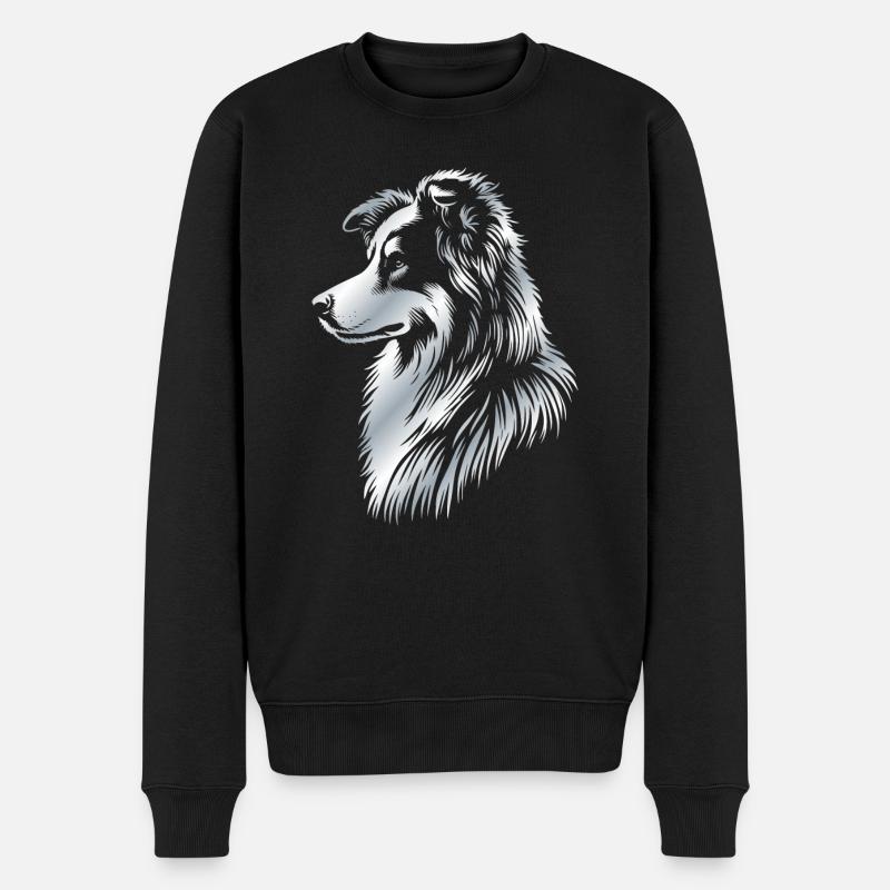 Hütehund silber - Männer Premium Bio Pullover - Schwarz