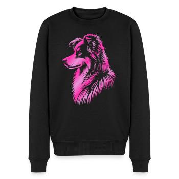Herding dog pink - Men's Premium Organic Jumper - black - Front - Nico (187cm)