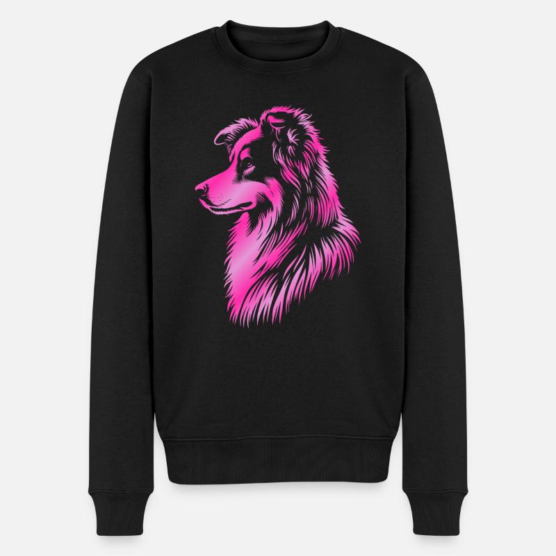 Hütehund pink - Männer Premium Bio Pullover - Schwarz