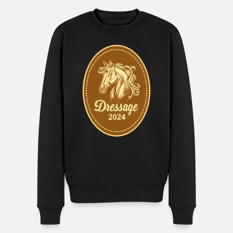 Dressurreiten - Männer Premium Bio Pullover - Schwarz