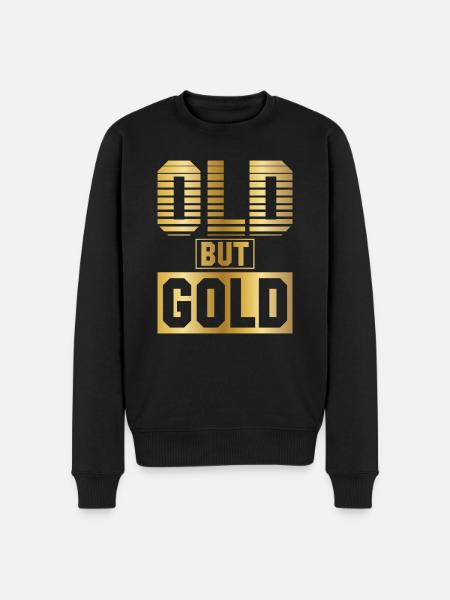 Old but Gold - Männer Premium Bio Pullover - Schwarz