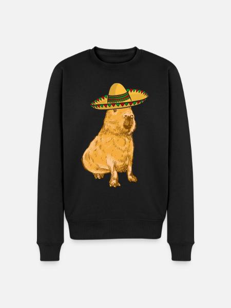 Mexican Capybara - Männer Premium Bio Pullover - Schwarz