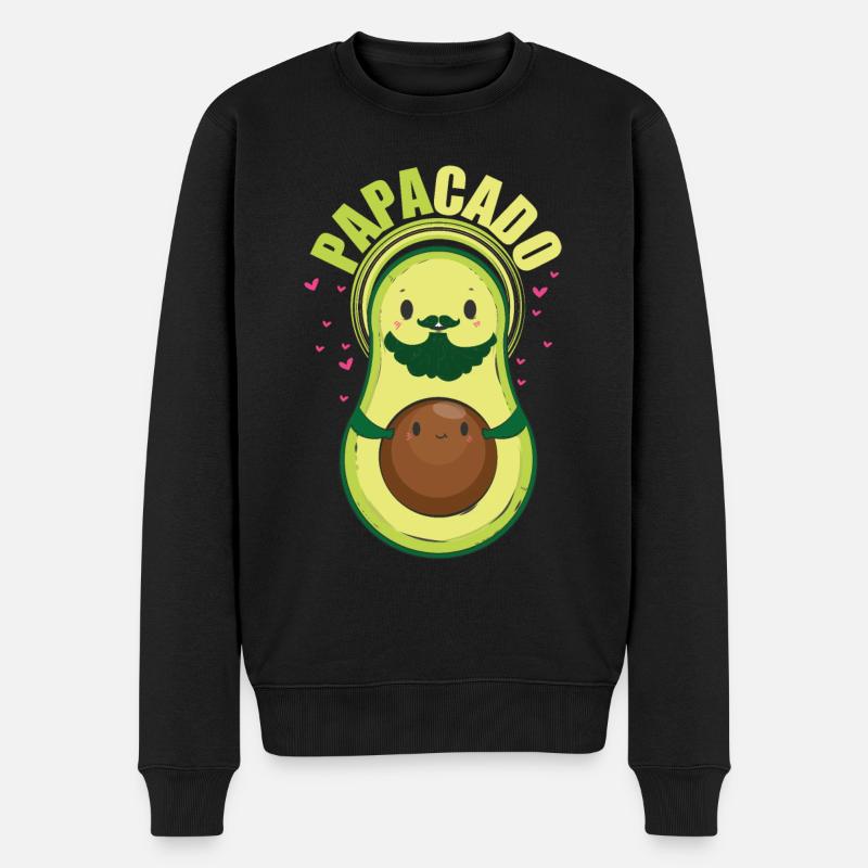 Werdender Vater Geschenk Papa - Männer Premium Bio Pullover - Schwarz