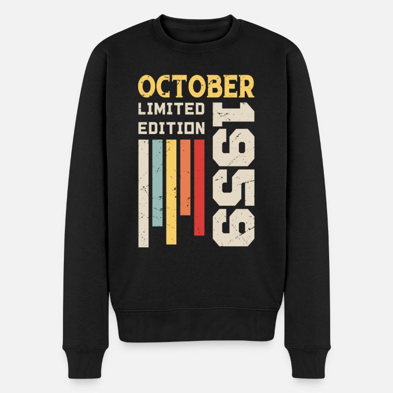 Oktober 1959 - Oktober 1959 Jubiläumsgeschenk - Männer Premium Bio Pullover - Schwarz