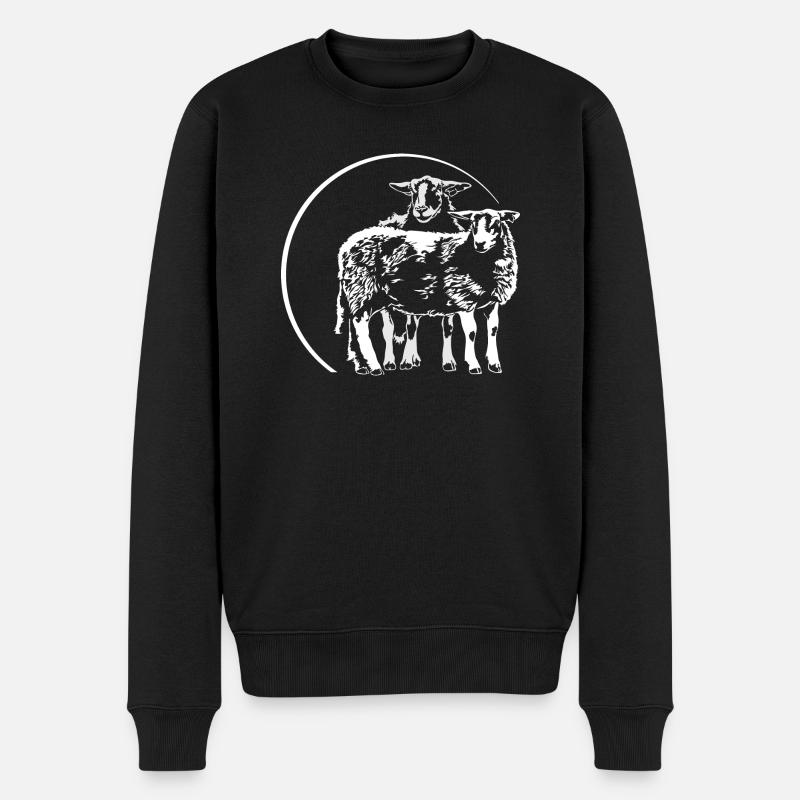SCHAFE Schaf Sheep Tier Schäfer Wilsigns - Männer Premium Bio Pullover - Schwarz