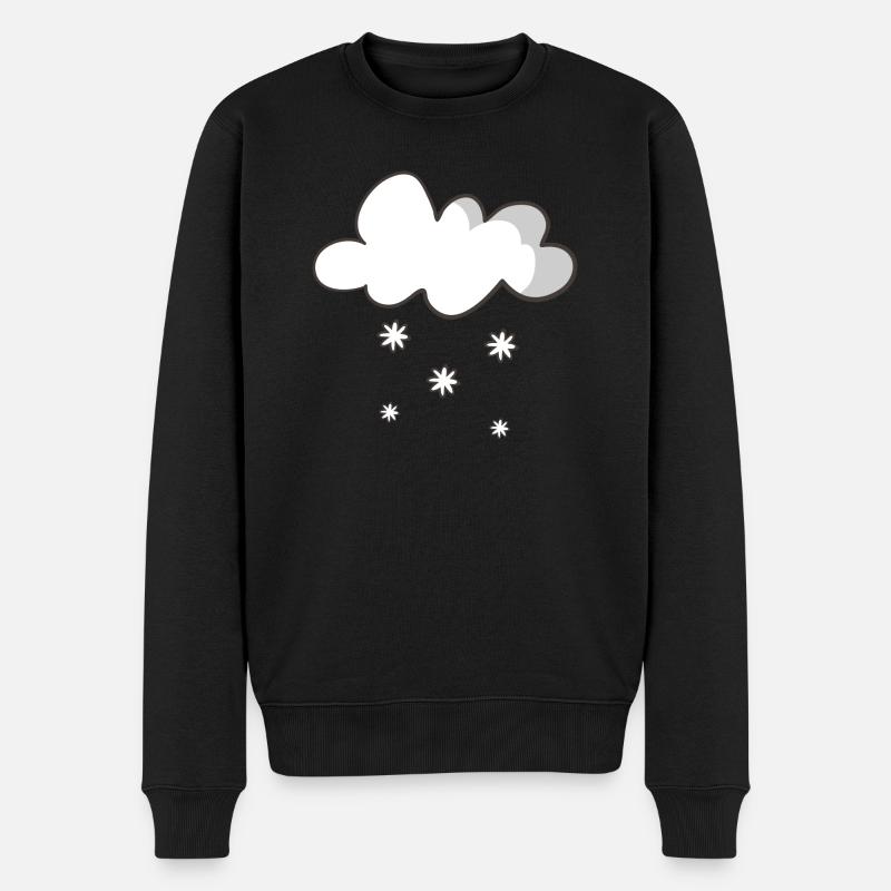 Schnee - Männer Premium Bio Pullover - Schwarz