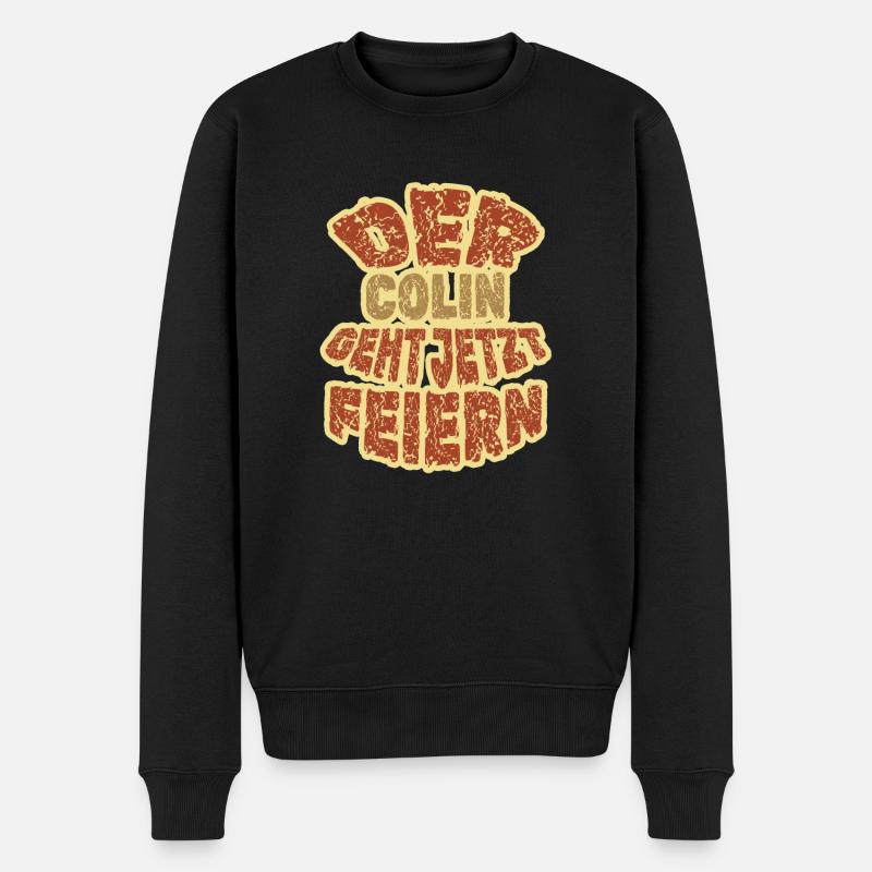 Geschenk für Colin - Männer Premium Bio Pullover - Schwarz