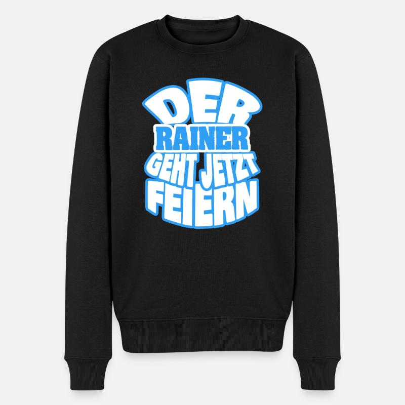 Geschenk für Rainer - Männer Premium Bio Pullover - Schwarz