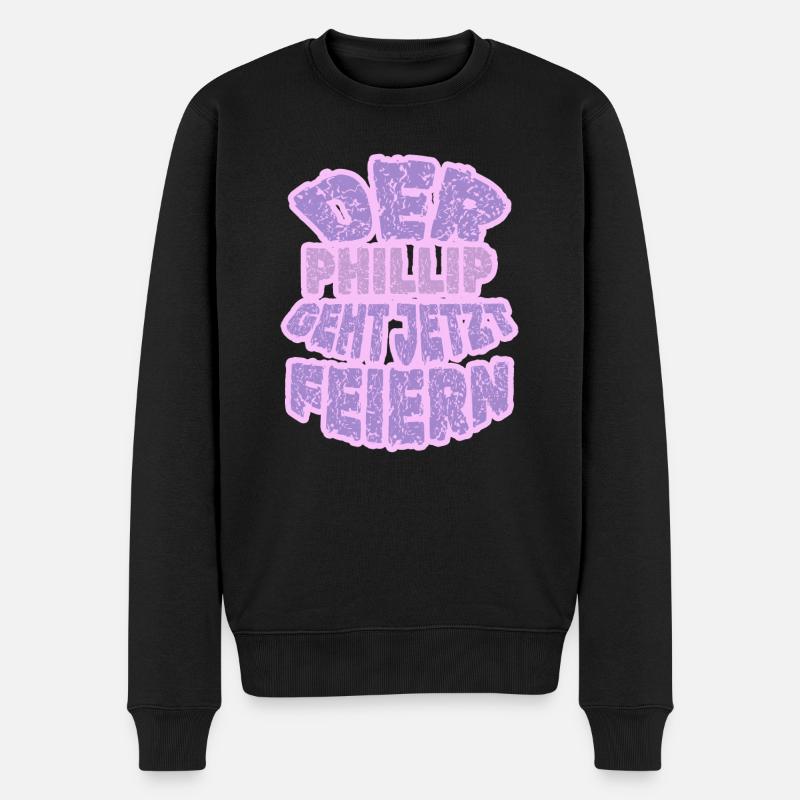 Phillip - Männer Premium Bio Pullover - Schwarz