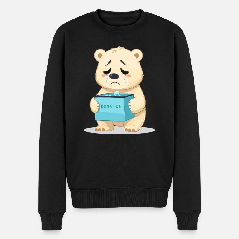 Eisbären Retten - Männer Premium Bio Pullover - Schwarz
