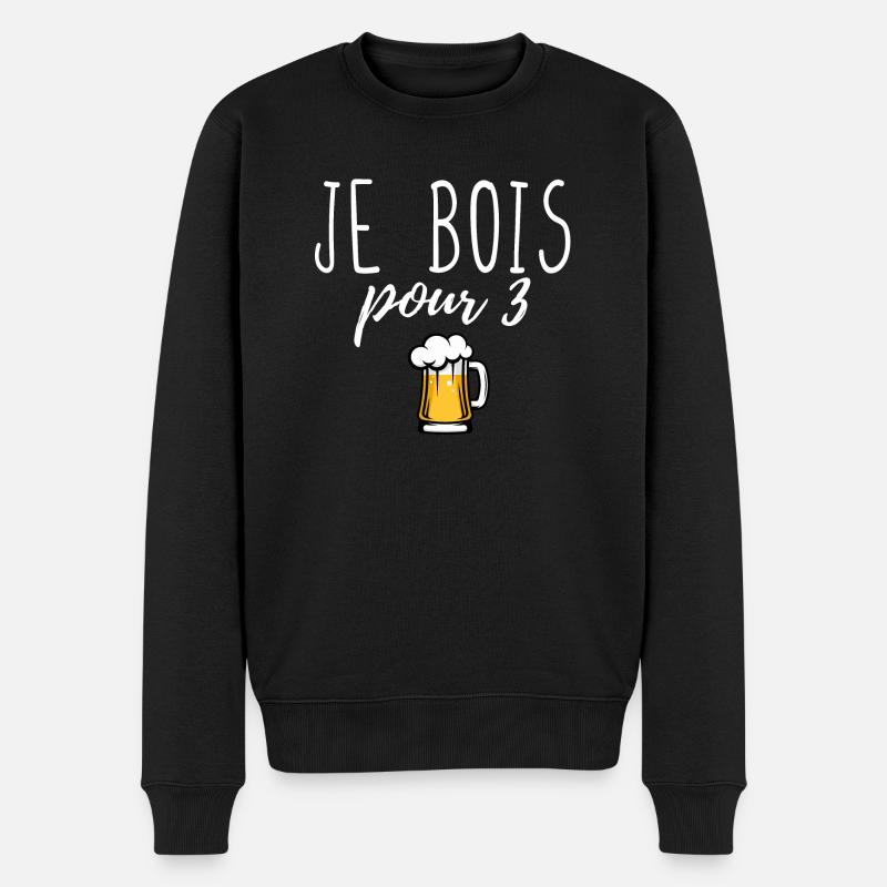 Je bois pour 3 - Pull Premium bio Homme - noir