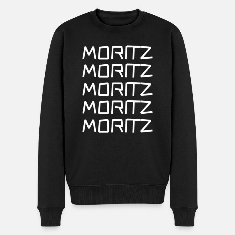 Célibataire Moritz - Pull Premium bio Homme - noir