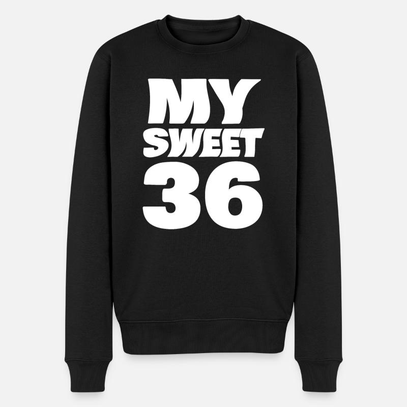 36 - Männer Premium Bio Pullover - Schwarz