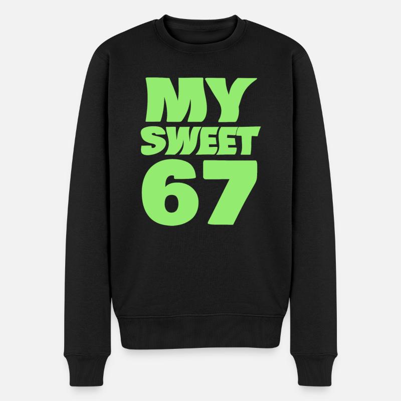 Sweet 67 - Männer Premium Bio Pullover - Schwarz