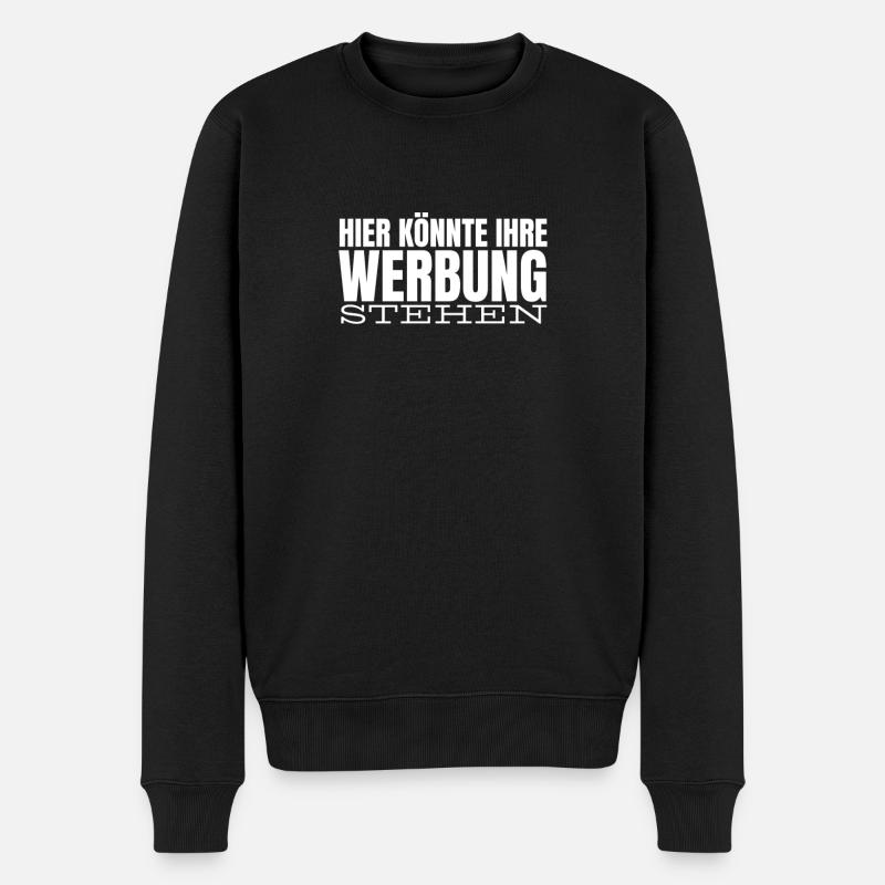 Werbung - Männer Premium Bio Pullover - Schwarz