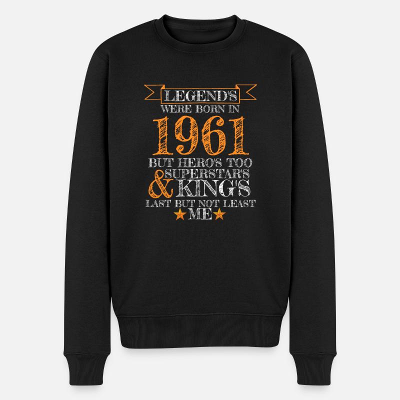 King 1961 - Männer Premium Bio Pullover - Schwarz