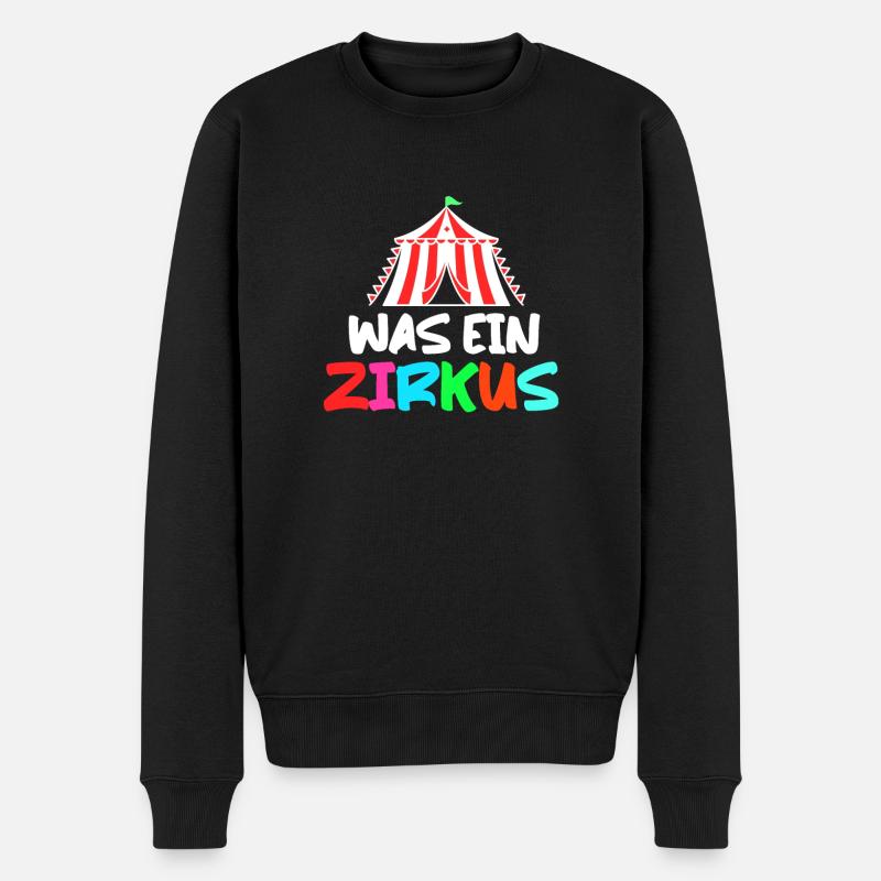 Was ein Zirkus - Männer Premium Bio Pullover - Schwarz