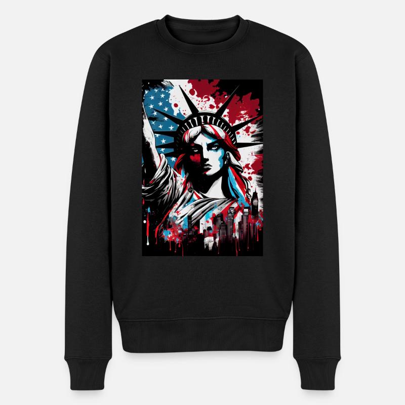 Lady Liberty New York Artwork USA - Pull Premium bio Homme - noir