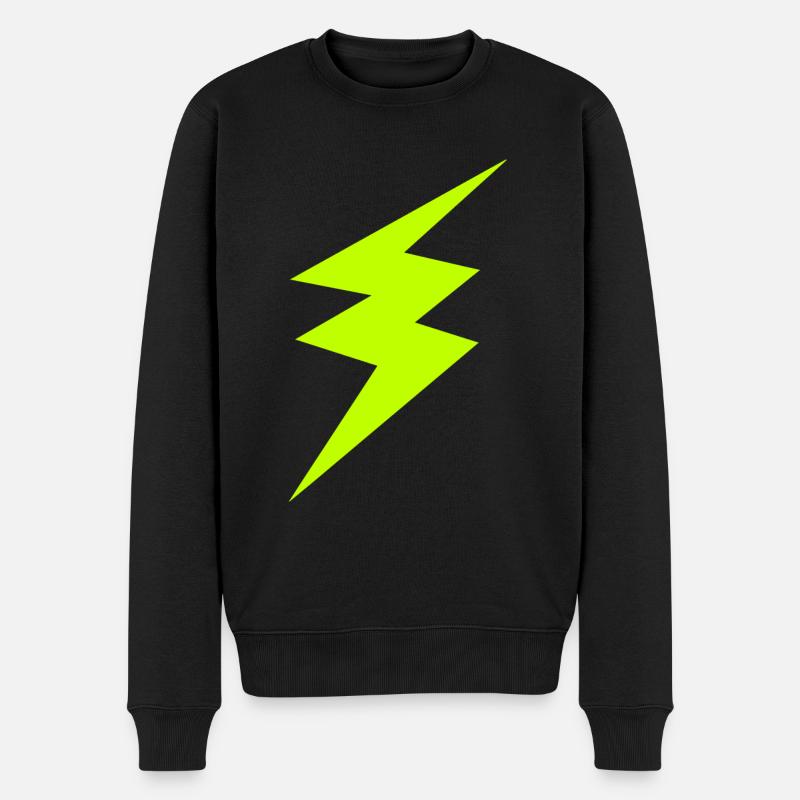 Éclair vert - Pull Premium bio Homme - noir