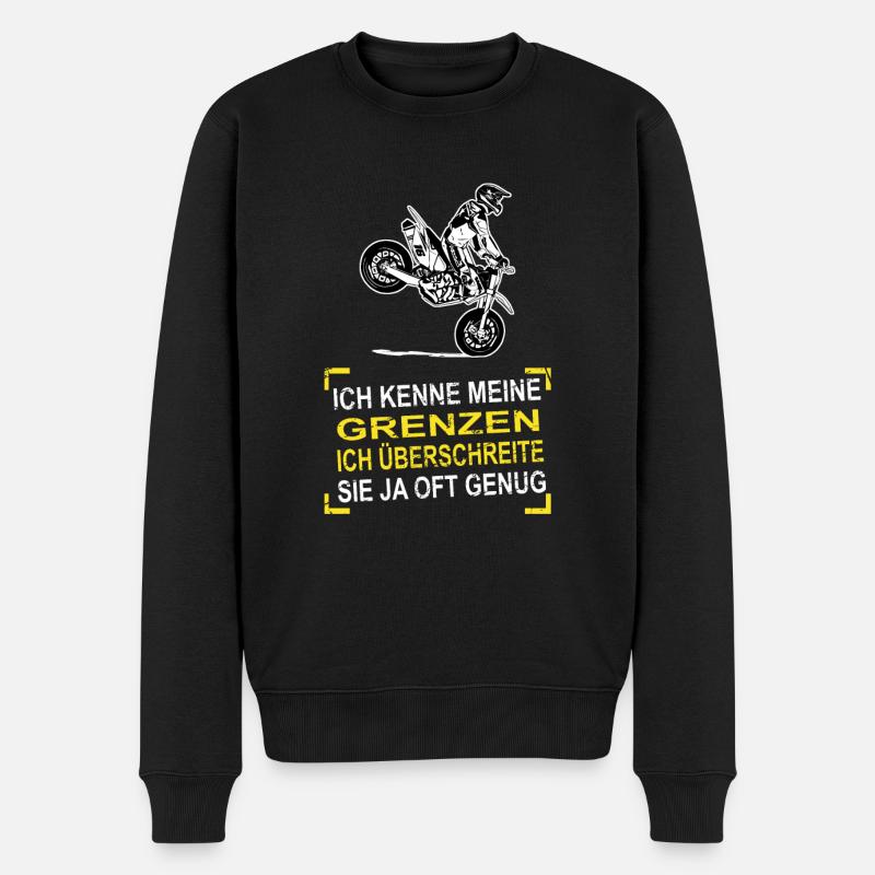 Supermoto - Männer Premium Bio Pullover - Schwarz