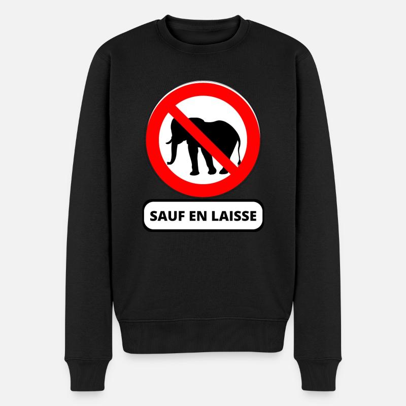 éléphant - Pull Premium bio Homme - noir