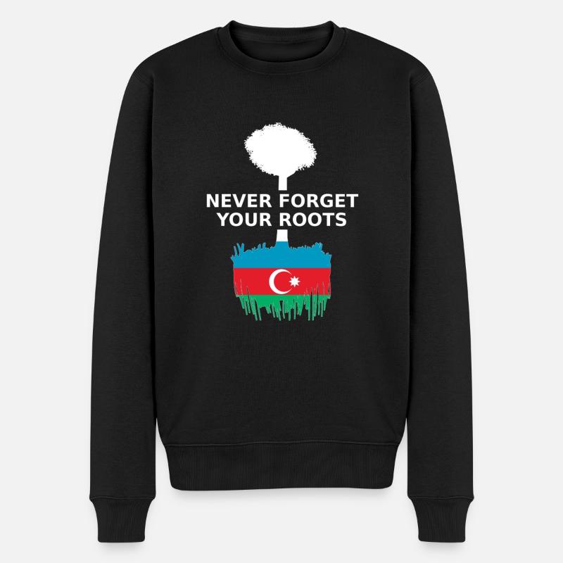 Azerbaïdjan Azerbaijan Roots - Pull Premium bio Homme - noir