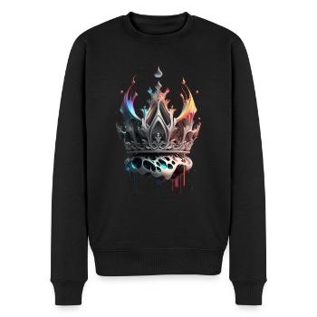 Couronne fondante - Pull Premium bio Homme - noir - Devant - Nico (187cm)