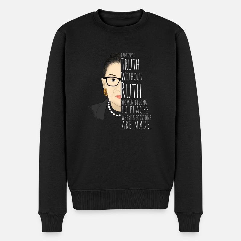 Ruth Bader Ginsburg - Männer Premium Bio Pullover - Schwarz