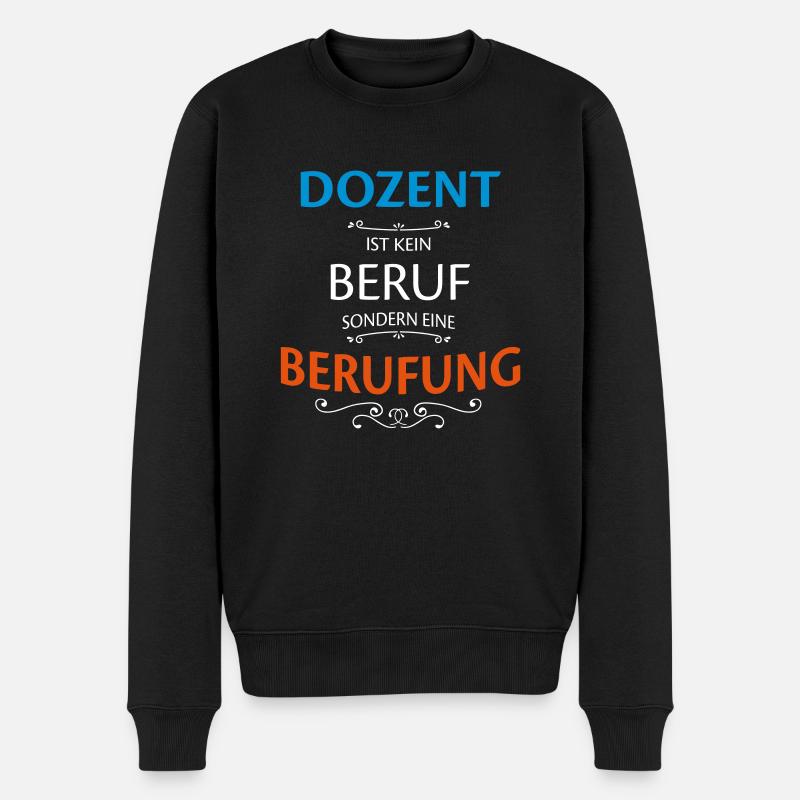 Dozent Beruf - Männer Premium Bio Pullover - Schwarz