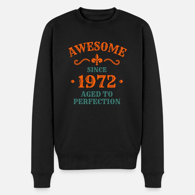 Anniversaire 1972 - Pull Premium bio Homme - noir