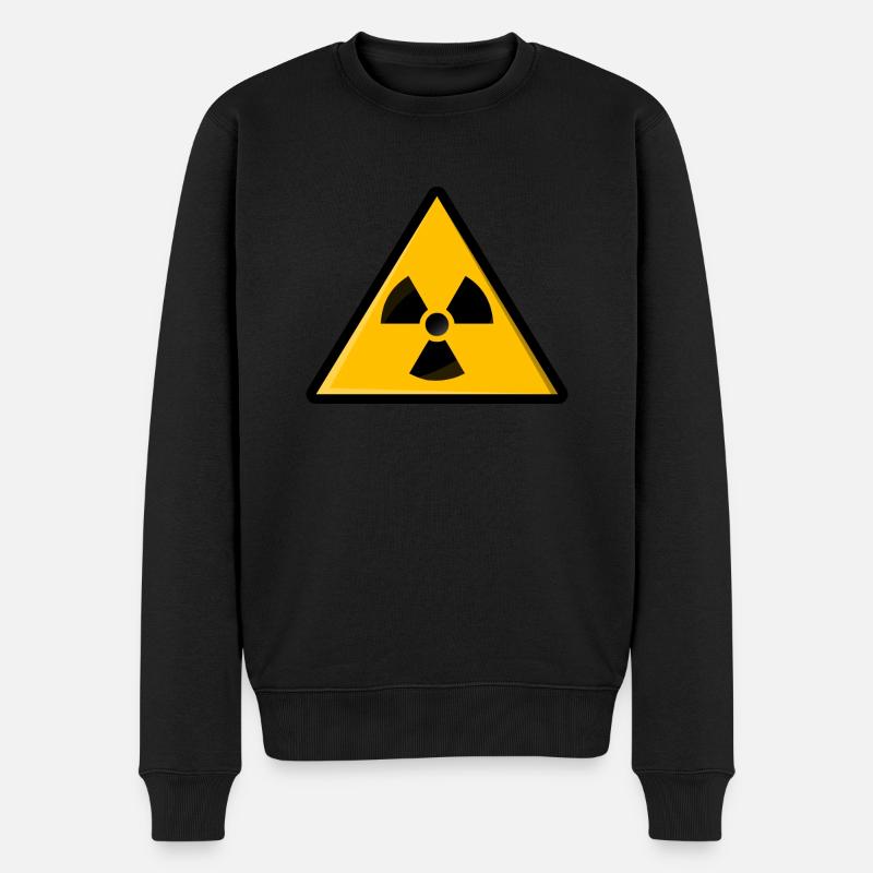 Strahlenwarnzeichen Radioaktiv Atom Zeichen - Männer Premium Bio Pullover - Schwarz