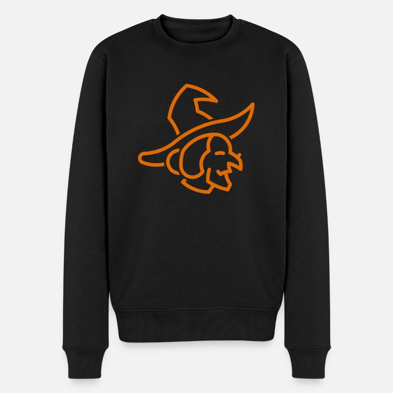 Hexe - Männer Premium Bio Pullover - Schwarz