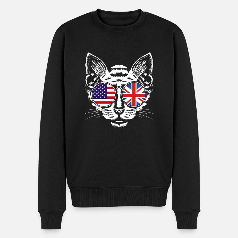 Angleterre Anglais - Pull Premium bio Homme - noir