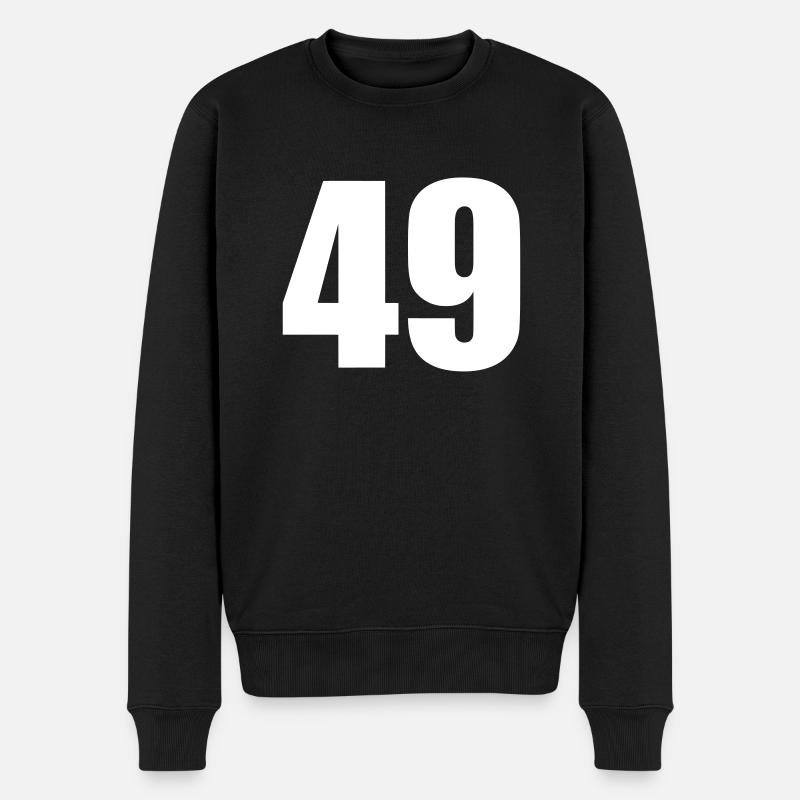 49 - Männer Premium Bio Pullover - Schwarz