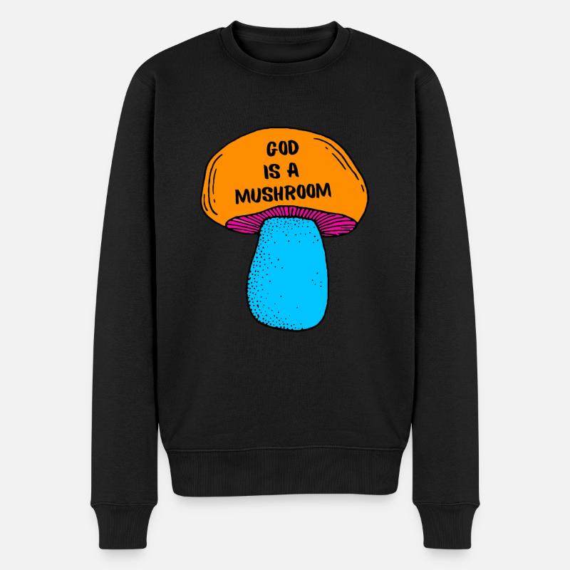 God is a mushroom - Pull Premium bio Homme - noir