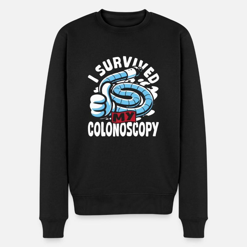 Endoskopie-Diagnose Darmspiegelung - Männer Premium Bio Pullover - Schwarz