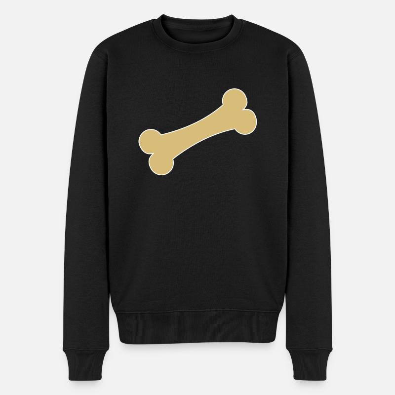 Hunde Knochen - Männer Premium Bio Pullover - Schwarz