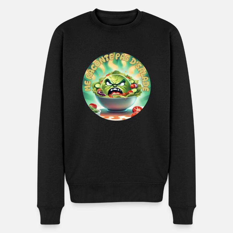 Sag mir, kein Salat - Männer Premium Bio Pullover - Schwarz