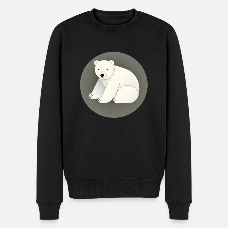 Ours polaire mignon - Pull Premium bio Homme - noir