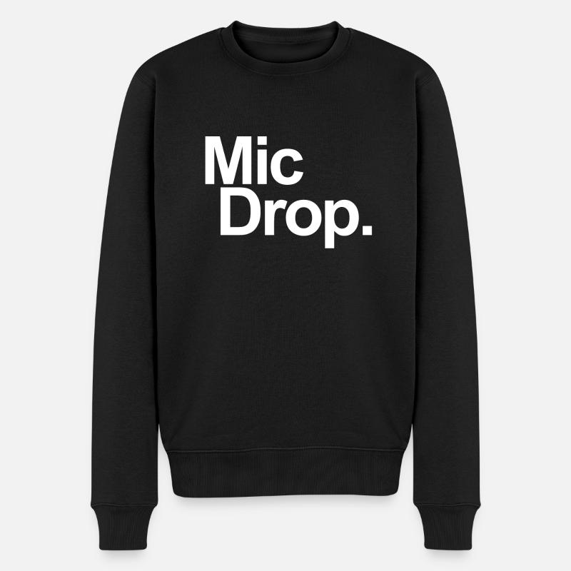 MIC DROP - Pull Premium bio Homme - noir