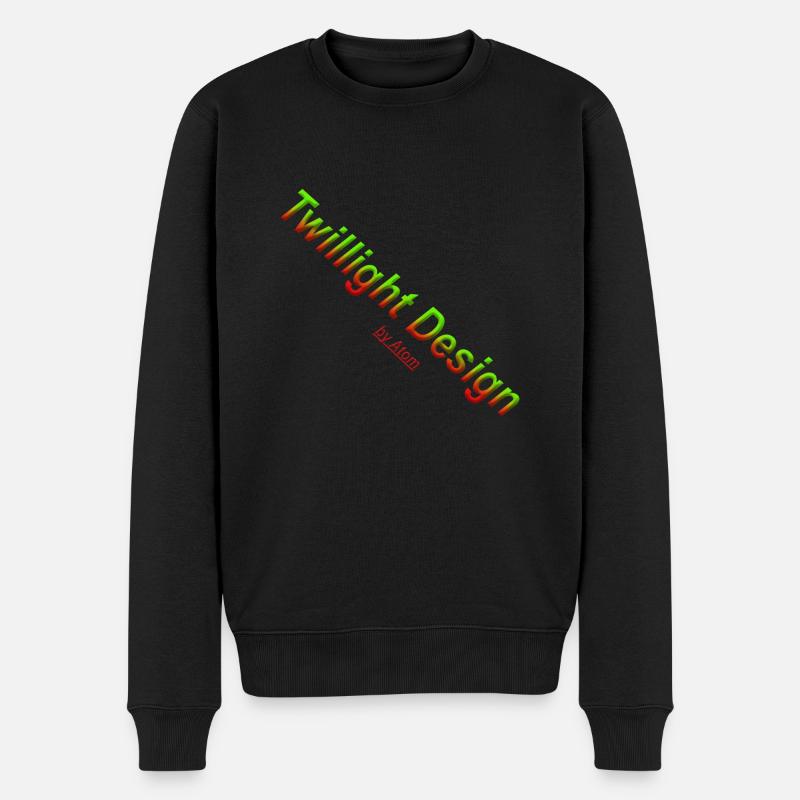 Logo Twillight Design - Männer Premium Bio Pullover - Schwarz