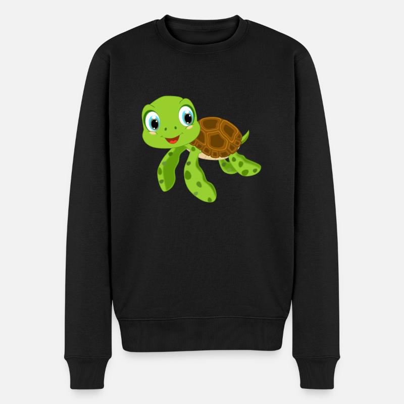 Bébé eau tortue - Pull Premium bio Homme - noir