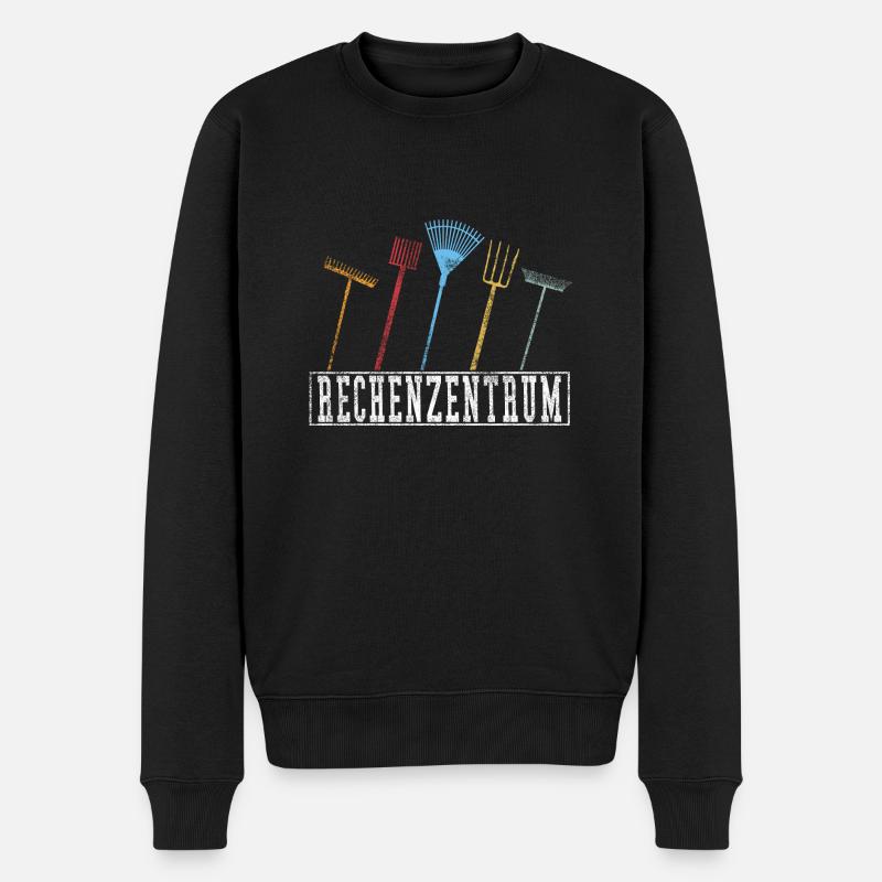 Rechenzentrum Retro Grunge - Männer Premium Bio Pullover - Schwarz