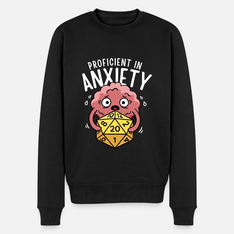 Compétent en anxiété - Pull Premium bio Homme - noir