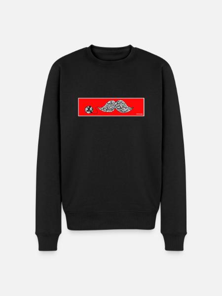 SCHNURBART STUDIOHAKA - Männer Premium Bio Pullover - Schwarz