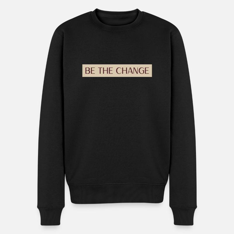 Be The Change - Men's Premium Organic Jumper - black