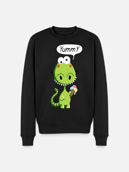 Yummy Drache - Männer Premium Bio Pullover - Schwarz