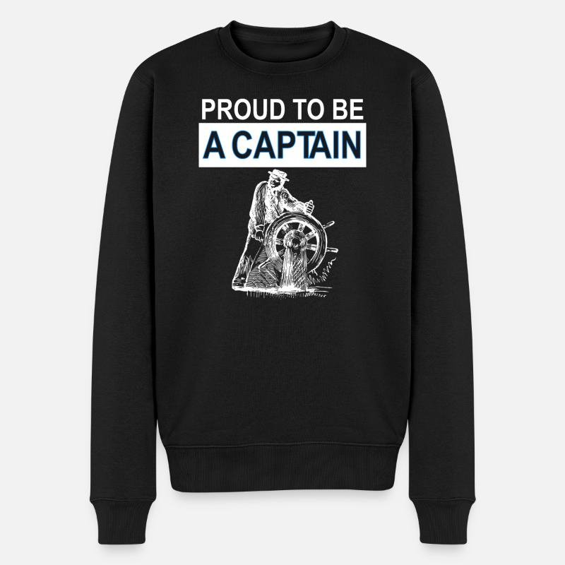 fier capitaine bateau croisière poison - Pull Premium bio Homme - noir