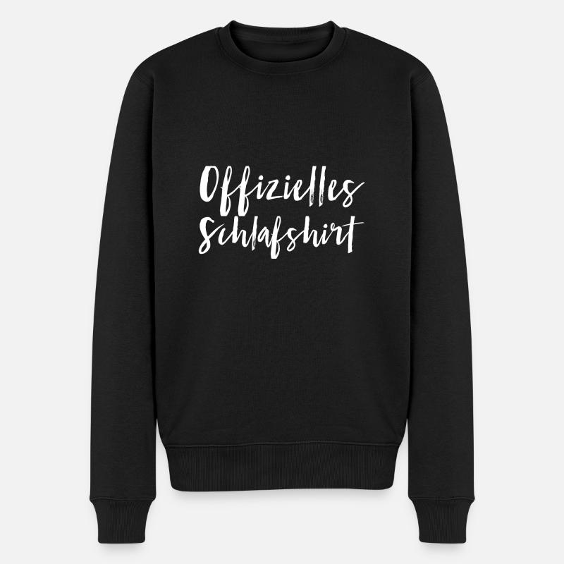 Offizielles Schlafshirt - Männer Premium Bio Pullover - Schwarz
