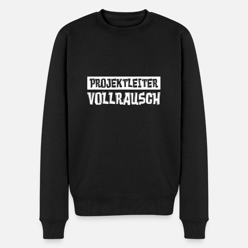 Projektleiter Voll - Männer Premium Bio Pullover - Schwarz